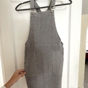 Holister Cloth Stripped Overall Dress